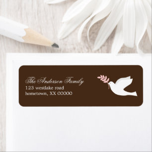 Pink Dove Adresetiketten Etiket