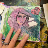 Pink Dragon Art schattige draken ontwerp geek meis Hart Sticker