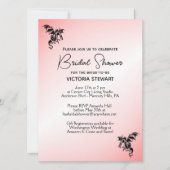 Pink Dragon Fantasy bruids douche uitnodiging (Voorkant)