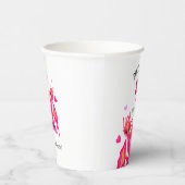 Pink dragon papieren bekers (Rechts)