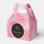 Pink Dragon Scales Gouden Verjaardag Dank u Bedankdoosjes (Achterkant)