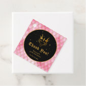 Pink Dragon Scales Gouden Verjaardag Dank u Bedankjes Labels (In situ)