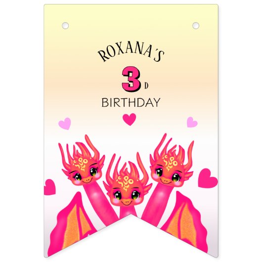 Pink dragon vlaggetjes (Eerste vlag)