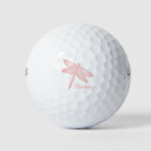 Pink Dragonfly Design Golfballen (Voorkant)