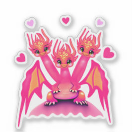 Pink dragons sticker