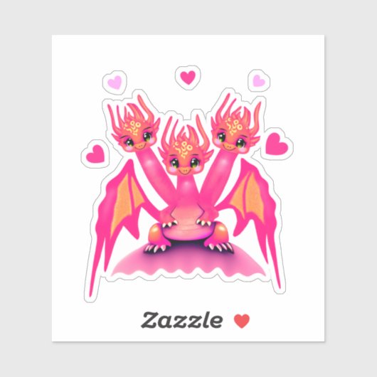 Pink dragons sticker (Vel)