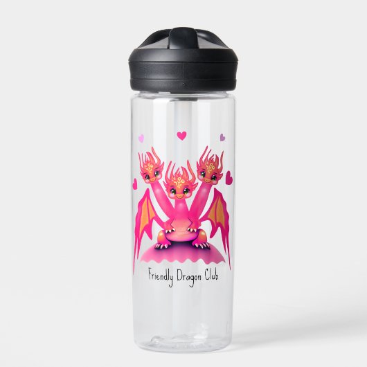 Pink dragons waterfles (Voorkant)