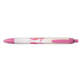 Pink dragons zwarte inkt pen (Achterkant)