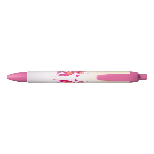 Pink dragons zwarte inkt pen (Achterkant)