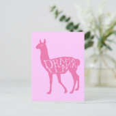 Pink Drama Llama Briefkaart (Staand voorkant)