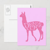 Pink Drama Llama Briefkaart (Voorkant / Achterkant)
