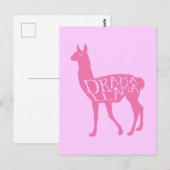 Pink Drama Llama Briefkaart (Voorkant / Achterkant)