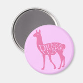 Pink Drama Llama Magneet (Voorkant / Achterkant)