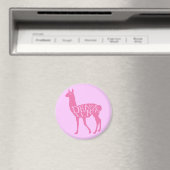 Pink Drama Llama Magneet (Insitu (Vaatwasser))
