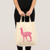 Pink Drama Llama Tote Bag (Voorkant (product))