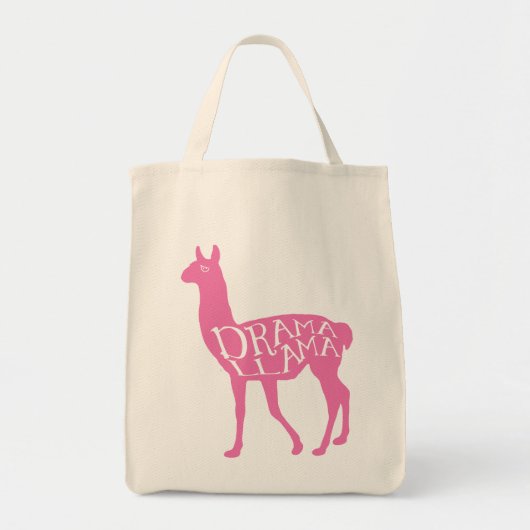 Pink Drama Llama Tote Bag (Voorkant)
