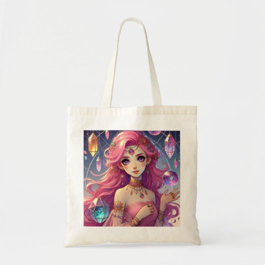 Pink Dream Enlightenment Crystal Canvas tas (Voorkant)