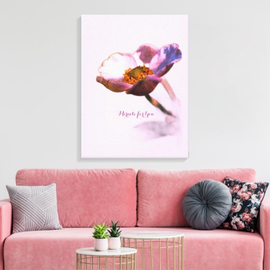 Pink Dream Flowers – Elegant Fantasy Natuur Canvas Afdruk (Insitu (Woonkamer))