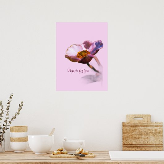 Pink Dream Flowers – Elegant Fantasy Natuur Poster (Keuken)