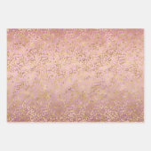 Pink Dream Gold Glitz Sparkle Stripes Leopard Inpakpapier Vel (Voorkant 2)