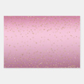 Pink Dream Gold Glitz Sparkle Stripes Leopard Inpakpapier Vel (Voorkant)
