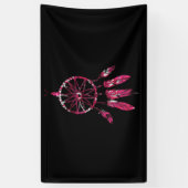 Pink Dreamcatcher Feathers Native American Indian Spandoek (Verticaal)