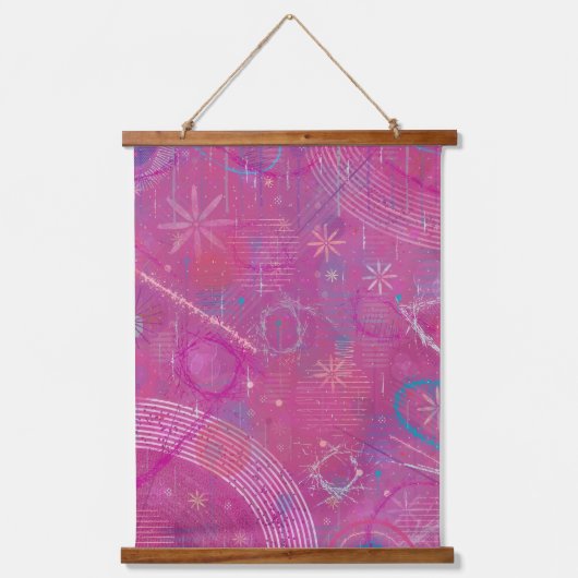 Pink Dreams Abstract  Hangend Wandkleed (Voorkant)