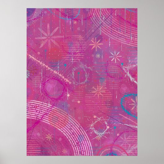 Pink Dreams Abstract  Poster (Voorkant)