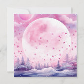 Pink Dreamy Heaven krijgt Baby shower Kaart (Achterkant)