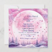 Pink Dreamy Heaven krijgt Baby shower Kaart (Voorkant)