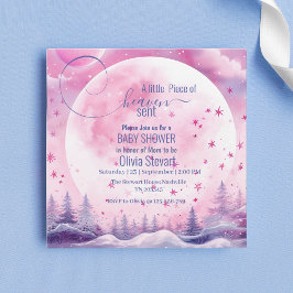Pink Dreamy Heaven krijgt Baby shower Kaart