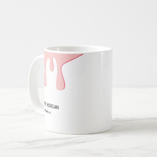 Pink Drip Naam Bedrijf Mok (Voorkant links)