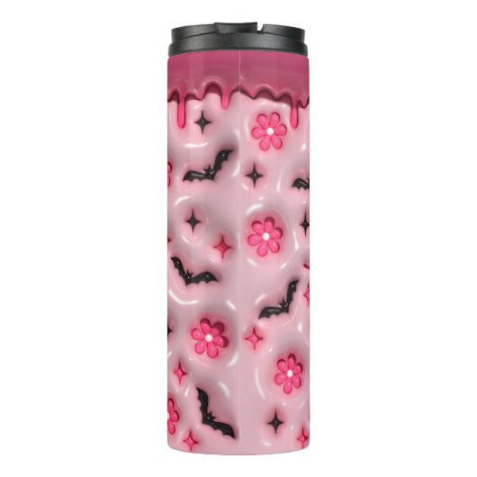 Pink Dripping Ghost Thermosbeker (Achterkant)