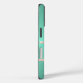 Pink Dripping Glitter op Blauwgroen Case-Mate iPhone Case (Achterkant / Rechts)