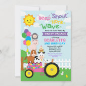 Pink Drive beroemd gemaakt door Birthday Party Par Kaart (Voorkant)