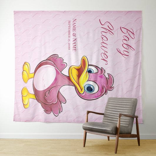 Pink Duck Achtergrond Wandkleed (In Situ (horizontaal))