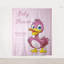 Pink Duck Achtergrond Wandkleed