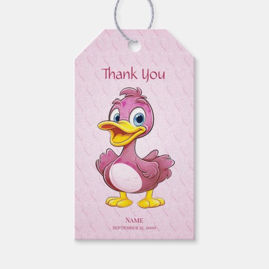 Pink Duck Cadeau Label Cadeaulabel (Voorkant)