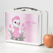 Pink Duck Metal Lunch Box (In situ)