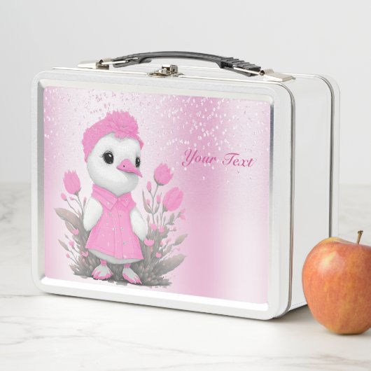 Pink Duck Metal Lunch Box (In situ)