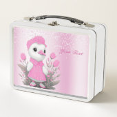 Pink Duck Metal Lunch Box (Voorkant)