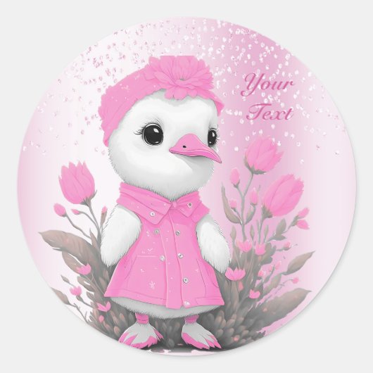 Pink Duck Sticker (Voorkant)