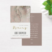 PINK DUSKY ROOS GOLD SYMPATHY MEMORIAL PRAYER KAAR VISITEKAARTJE (Bureau)