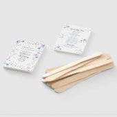 Pink & Dusty Blue Watercolor Floral Wedding  Handwaaier (Niet-gemonteerd)