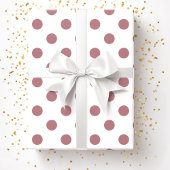 Pink Dusty Roos Polka Dots Pattern Cadeaupapier