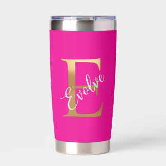 Pink E, Evolve Travel Tumbler Geïsoleerde Drinkbeker