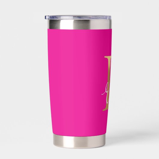 Pink E, Evolve Travel Tumbler Geïsoleerde Drinkbeker (Rechts)