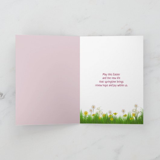 pink Easter Bunny Kaart (Binnen)