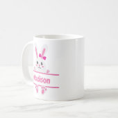 Pink Easter Bunny Koffiemok (Voorkant links)