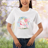 Pink Easter Bunny Rabbit Spring Flowers | FEESTDAG Tri-Blend Shirt